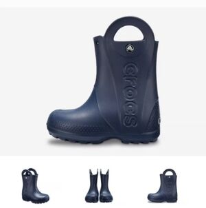 Crocs Handle It Navy Rain Boot Kids' Size C13 Like New!